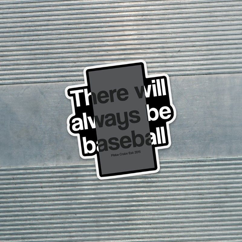 Always Baseball Crate Sticker Plate Crate