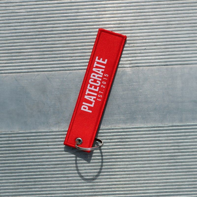 Baseball is Life Crate Plate Crate red keychain, platecrate keychain