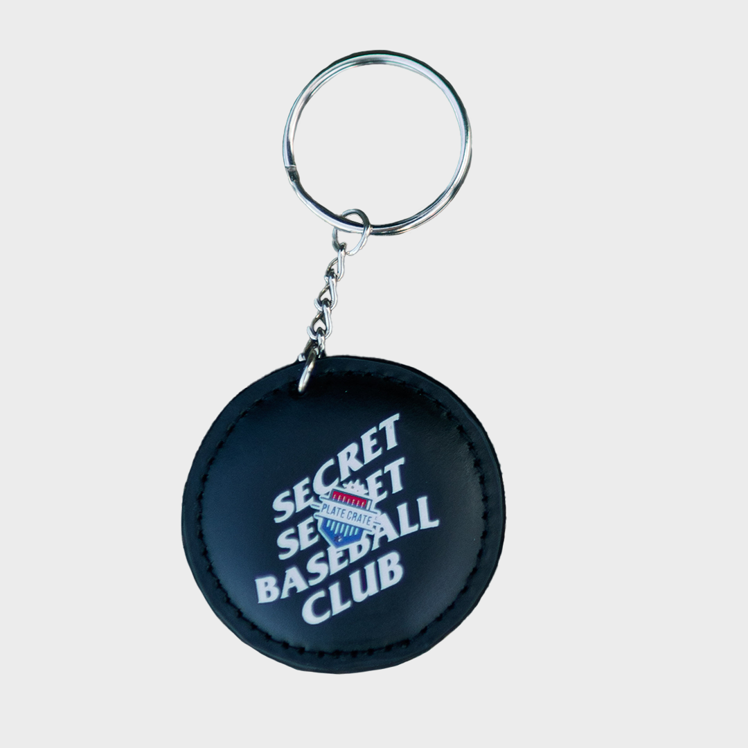 baseball keychain, black baseball keychain